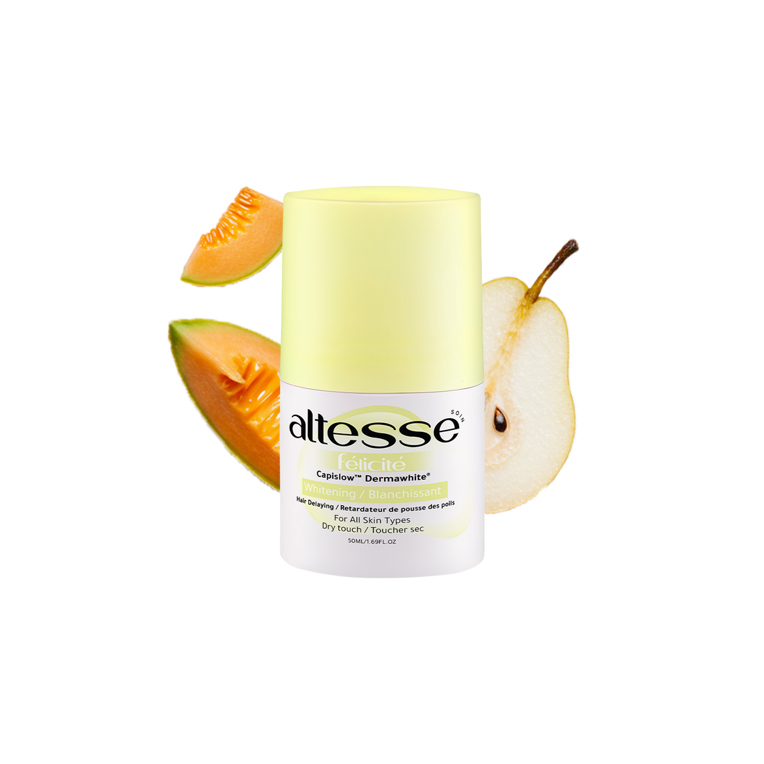 Altesse Soin Whitening and Hair Delaying Roll-On Deodorant  Félicité 50Ml (Pears and Cantaloupe Scent)